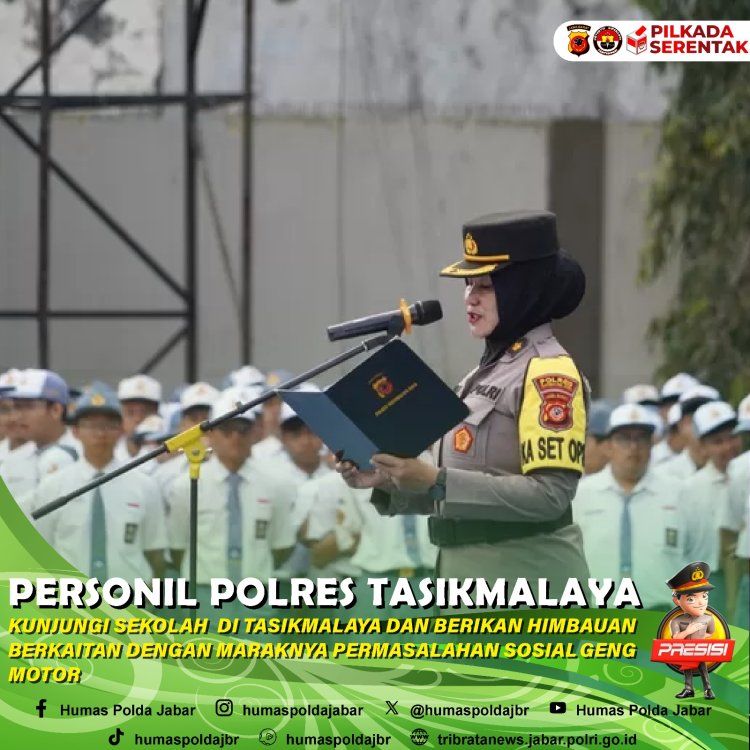 Berikan Himbauan Maraknya Permasalahan Sosial Geng Motor, Polres Tasikmalaya Kunjungi Sekolah Sekolah