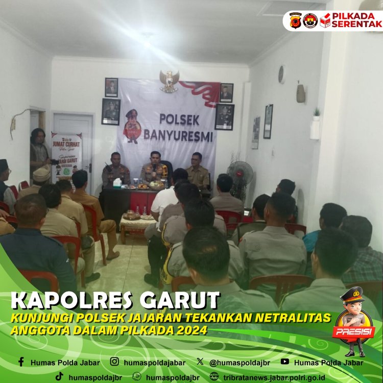 Kapolres Garut Kunjungi Polsek Jajaran,Tekankan Netralitas Anggota Dalam Pilkada 2024