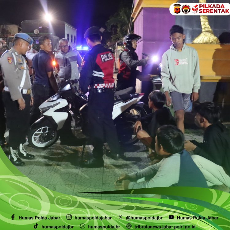 Guna Wujudkan Kamtibmas Aman Kondusif Jelang Pilkada, Polres  Ciamis Gelar Patroli Gabungan