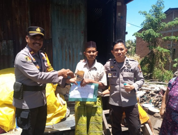 Kapolres Jeneponto Bantu Warga Desa Gantarang