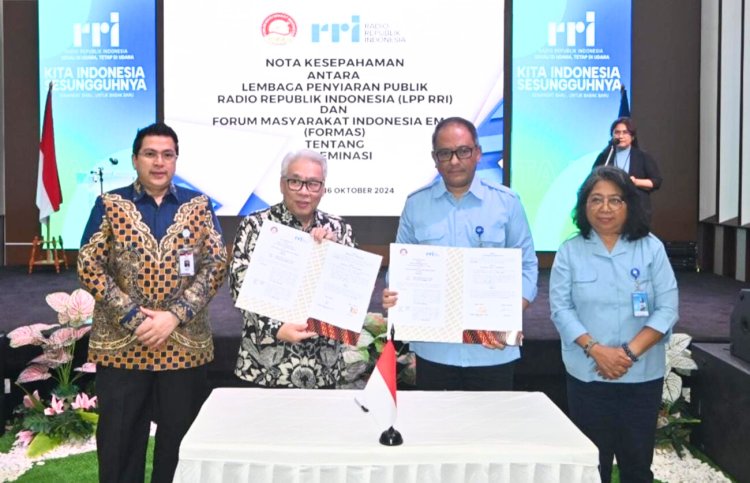 Ketum FORMAS dan Dirut RRI Teken MoU