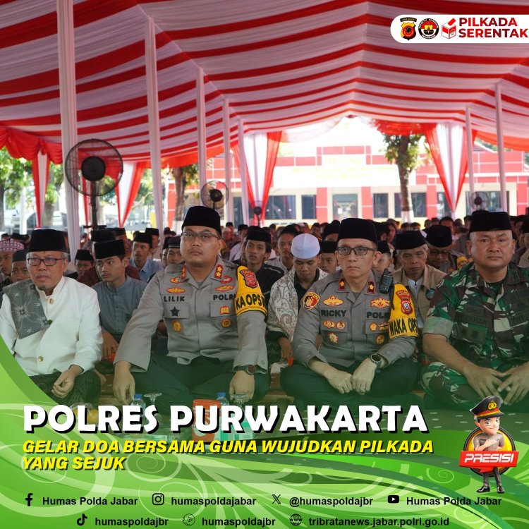 Polres Purwakarta Gelar Doa Bersama Guna Wujudkan Pilkada Yang Sejuk