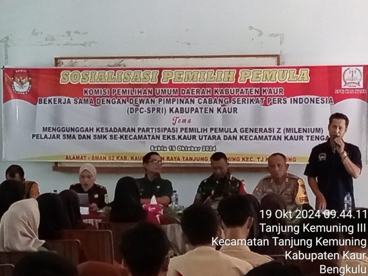 Kolaborasi SPRI dan KPUD Kabupaten Kaur Gelar Sosialisasi Pemilih Pemula Pilkada 2024