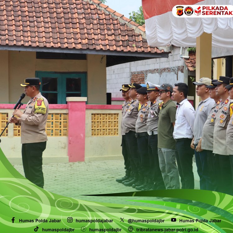 Polres Majalengka Gelar Apel Gabungan Dalam Rangka Pengamanan Kampanye Paslon Gubernur Jabar