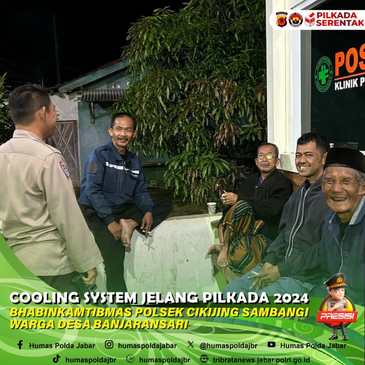 Cooling System Jelang Pilkada 2024, Bhabinkamtibmas Polsek Cikijing Sambangi Warga