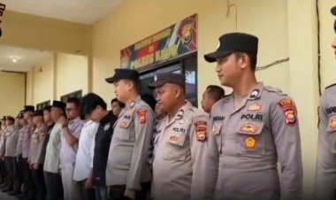 Penguatan SDM, Polres Kaur Laksanakan Binrohtal Kepada Personil