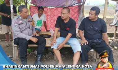 Bhabinkamtibmas Polsek Majalengka Kota Bersinergi Dengan Warga Jaga Harkamtibmas Jelang Pilkada 2024