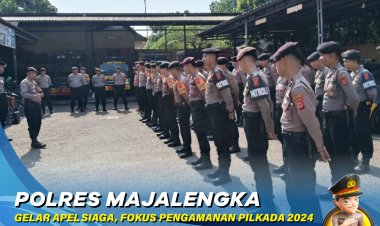 Polres Majalengka Gelar Apel Siaga,Fokus  Pengamanan Pilkada 2024