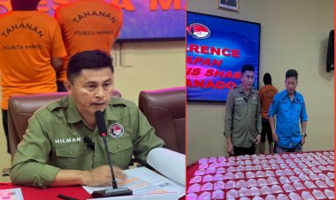 Resnarkoba Polresta Manado Tangkap 2 Tersangka Narkoba, 151 Gram Barang Bukti Diamankan