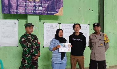 Wujudkan Harkamtibmas Kondusif, Bhabinkamtibmas Polsek Sukaraja Pantau Penyaluran Dana BLT DD