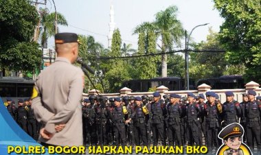 Polres Bogor Siapkan Pasukan BKO Brimob dan Samapta Polda Jabar  Dalam Rangka Pengamanan TPS Pilkada 2024