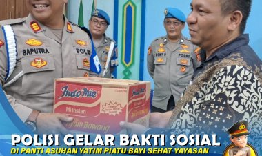 Polisi Gelar Bakti Sosial di Panti Asuhan Yatim Piatu Muhamadiyah