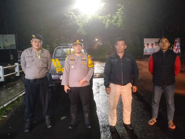 Tingkatkan Keamanan Malam Minggu, Polsek Kebonpedes Gelar Patroli KRYD