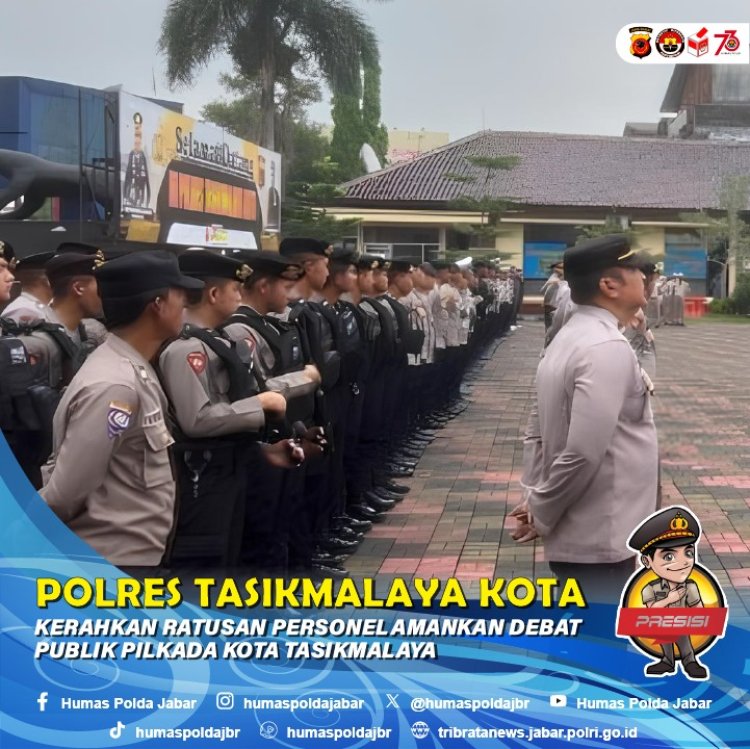 Polres Tasikmalaya Kota Kerahkan Ratusan Personil Amankan Debat Publik Pilkada 2024