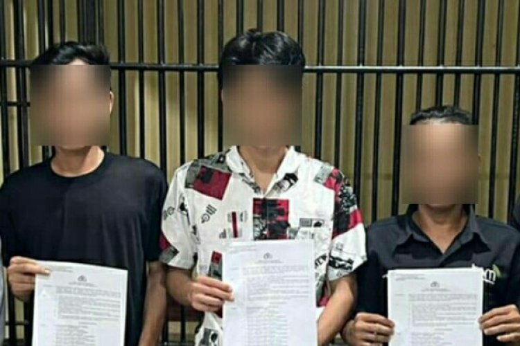 Resmob Polda Sulut Tangkap 3 Tersangka TPPO Modus Aplikasi Prostitusi Online di Manado