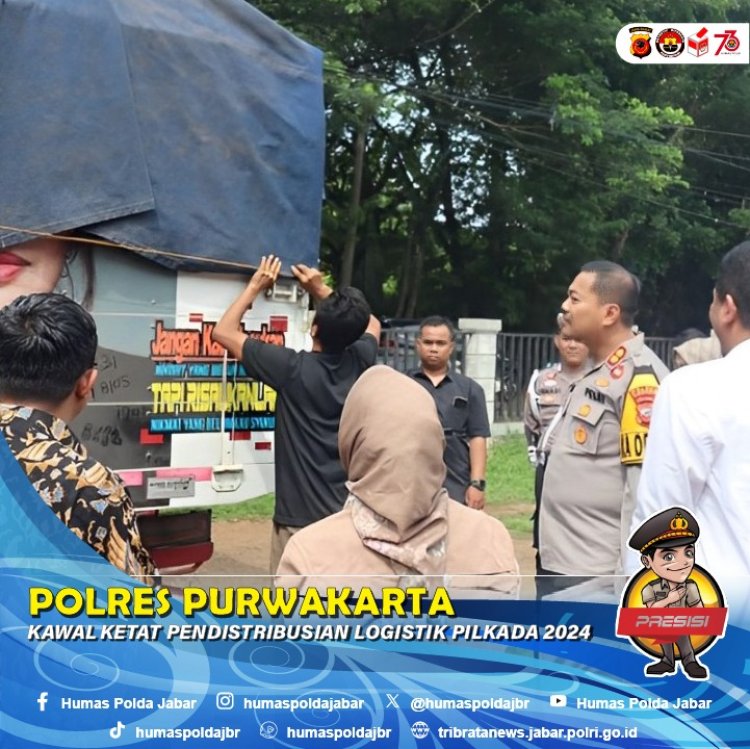 Polres Purwakarta Kawal Ketat Pendistribusian  Logistik Pilkada 2024