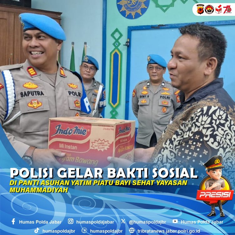 Polisi Gelar Bakti Sosial di Panti Asuhan Yatim Piatu Muhamadiyah