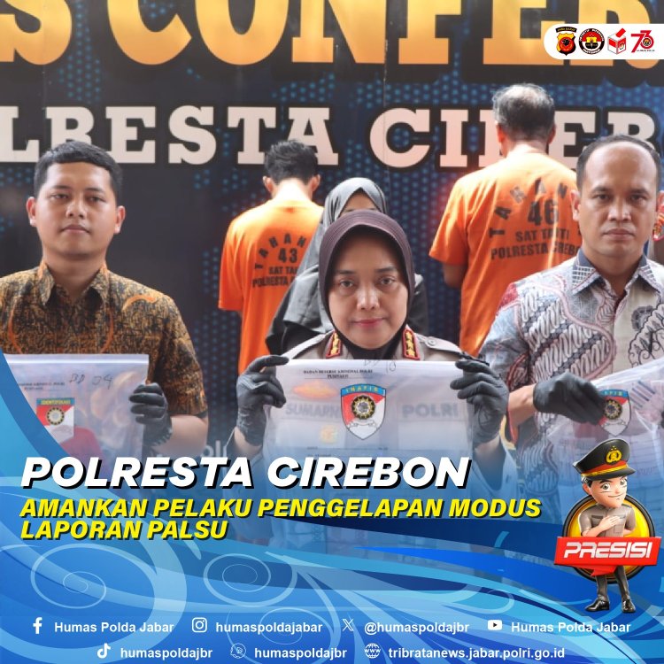 Polresta Cirebon  Amankan Pelaku Penggelapan Modus Laporan Palsu