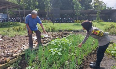 Efektifkan Pekarangan Rumah, Bhabinkamtibmas Bersama Warga Tingkatkan Swasembada dan Ketahanan Pangan Nasional