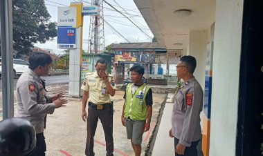 Cegah Terjadinya Gangguan Kamtibmas, Bhabinkamtibmas Sambangi Objek Vital Berikan Pembinaan Kepada Security