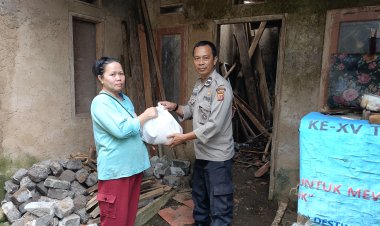 Alumni Seta Polri Angkatan 29 Polda Jabar, Berikan Bantuan Korban Bencana Alam di Sukabumi