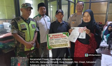 Bhabinkamtibmas Polsek Cisaat Laksanakan Monitoring Penyaluran BLT DD