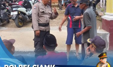 Polres Ciamis Gencar Laksanakan Silaturahmi dan  Himbauan Kamtibmas Pasca Pilkada di Panumbangan