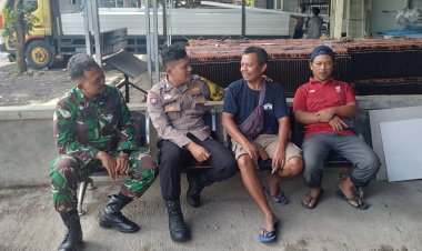 Jaga Kondusifitas Kamtibmas Pasca Pilkada Serentak, Bhabinkamtibmas Polsek Warudoyong Sambangi Warga