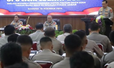 Siap Amankan Natal dan Tahun Baru,Polda Jabar  Gelar Latihan Pra Ops Lilin Lodaya 2024