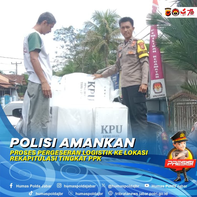 Polisi Amankan Proses Pergeseran Logistik ke Lokasi Rekapitulasi Tingkat PPK