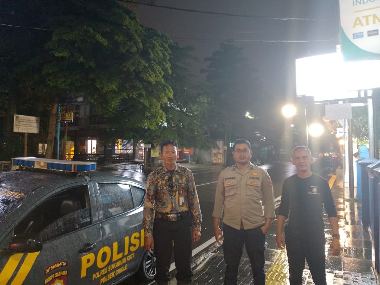 Antisipasi Gangguan Kamtibmas, Polsek Cikole Tingkatkan Patroli Malam