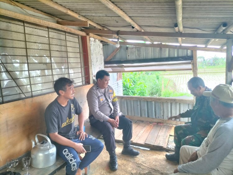 Sambangi Warga, Bhabinkamtibmas Polsek Warudoyong Sampaikan Himbauan Kamtibmas