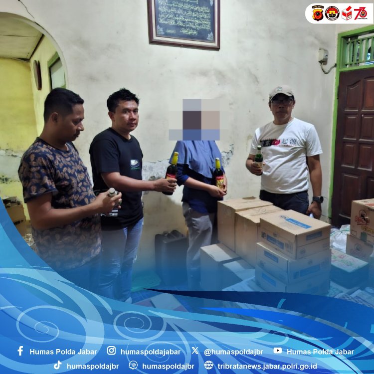 Operasi Pekat Lodaya 2024, Polres Indramayu Amankan Ratusan Botol Miras Berbagai Merk