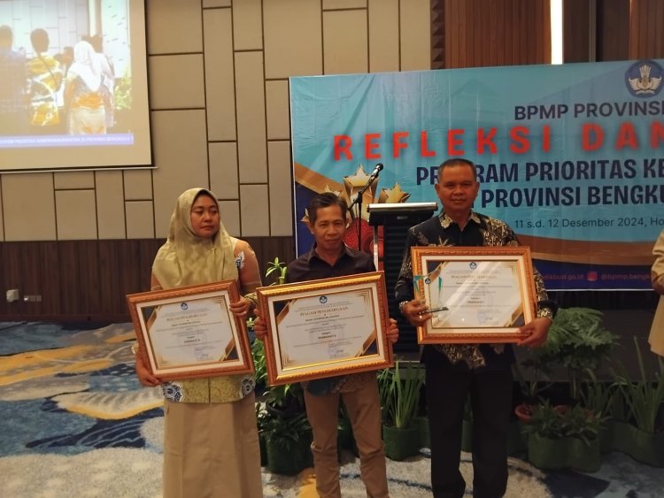 Dinas Pendidikan Kabupaten Kaur Sabet 4 Penghargaan Pada Malam Refleksi dan Apresiasi BPMP Award 2024