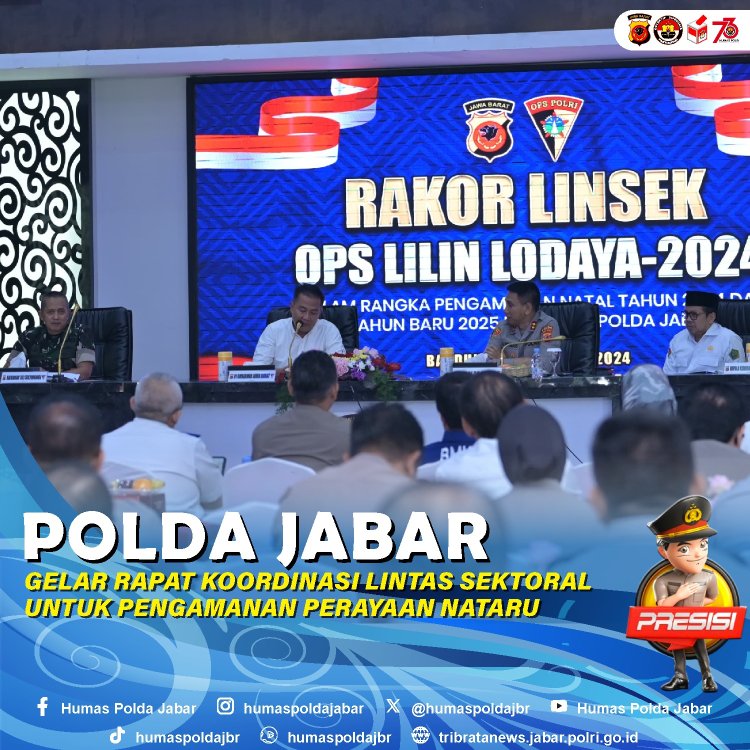 Polda Jabar Gelar Rapat Kordinasi Lintas Sektoral Untuk Pengamanan Nataru