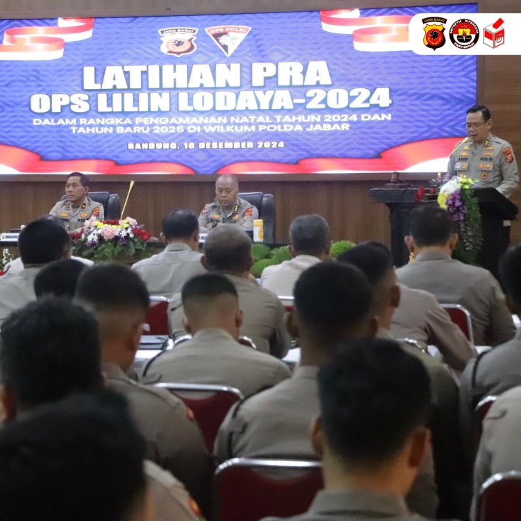 Siap Amankan Natal dan Tahun Baru,Polda Jabar  Gelar Latihan Pra Ops Lilin Lodaya 2024