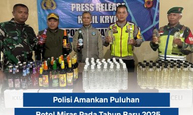 Polisi Amankan Puluhan Botol Miras Pada Tahun Baru 2025