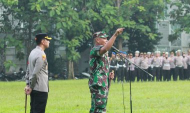Kapolres Bogor Kota Bersama Dandim 0606 Pimpin Apel Pengamanan Kunjungan Perdana Menteri Jepang