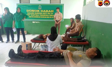 Sinergitas TNI -Polri Dalam Aksi Donor Darah Dalam Rangka HUT Persit Kartika Chandra ke-79