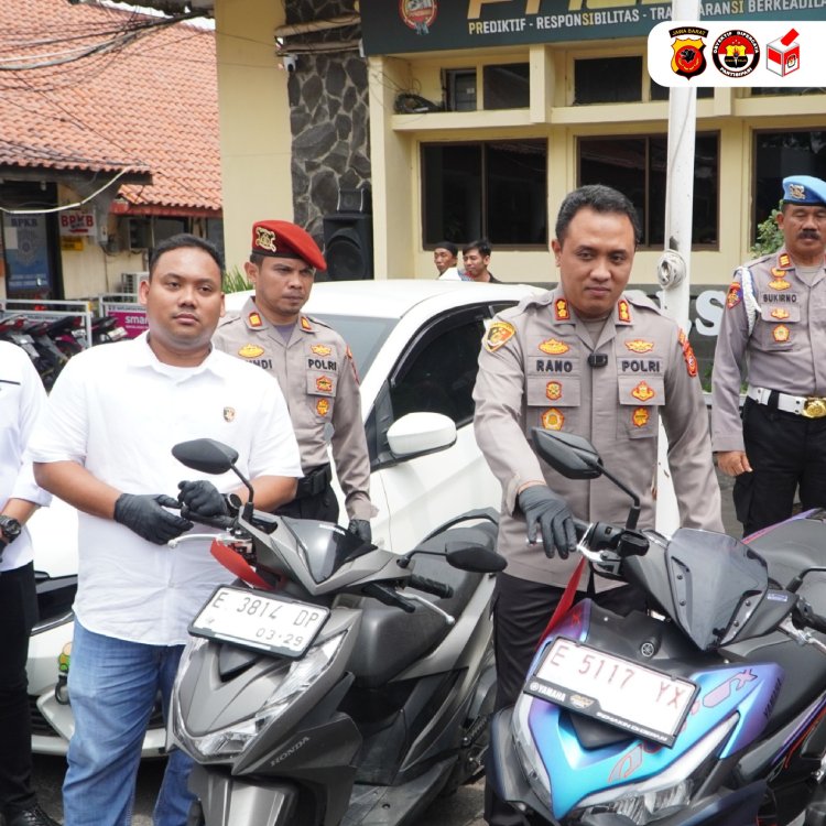 Sat Reskrim Polres  Cirebon Kota Berhasil Ungkap Sindikat  Pencurian Kendaraan Bermotor