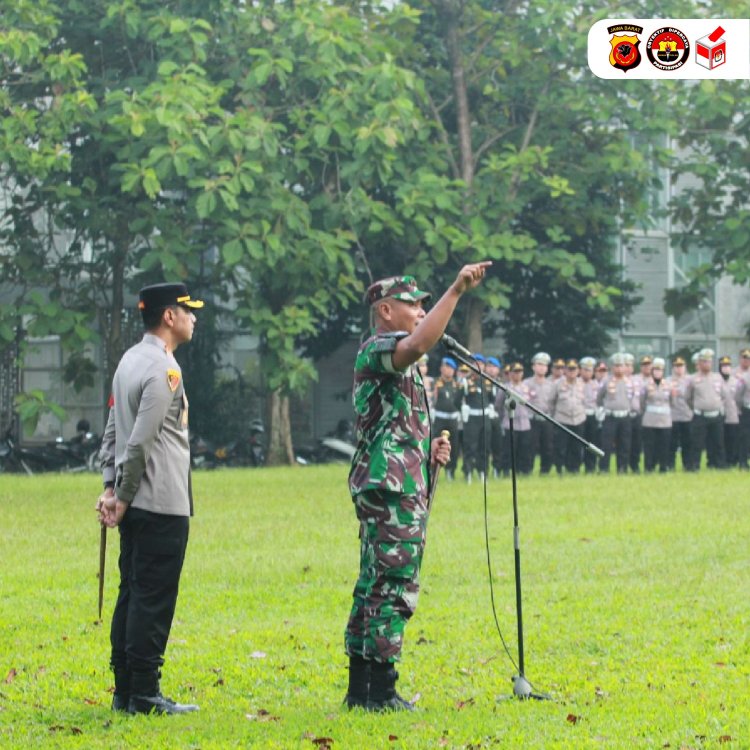 Kapolres Bogor Kota Bersama Dandim 0606 Pimpin Apel Pengamanan Kunjungan Perdana Menteri Jepang