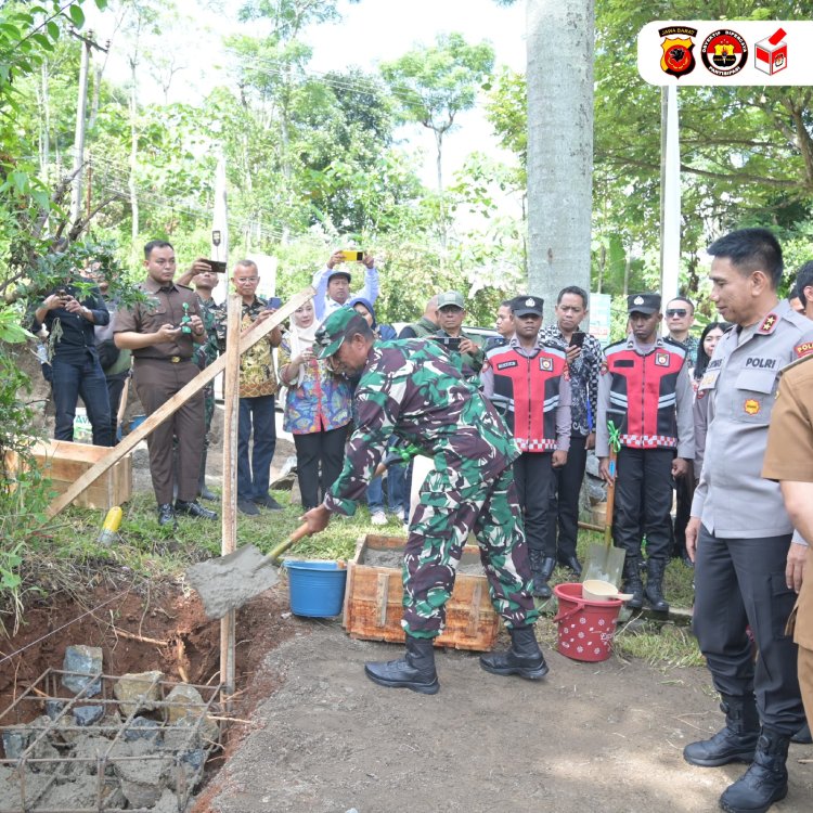 Kapolda Jabar Laksanakan Peletakan Batu Pertama Pembangunan Polsek Arjasari