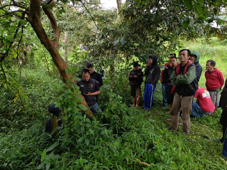 Polsek Sukaraja Datangi TKP  Seorang Pria di Duga  Gantung Diri