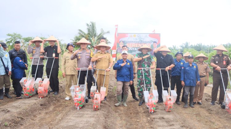 Polres Kaur Pimpin Gerakan Tanam Jagung Serentak