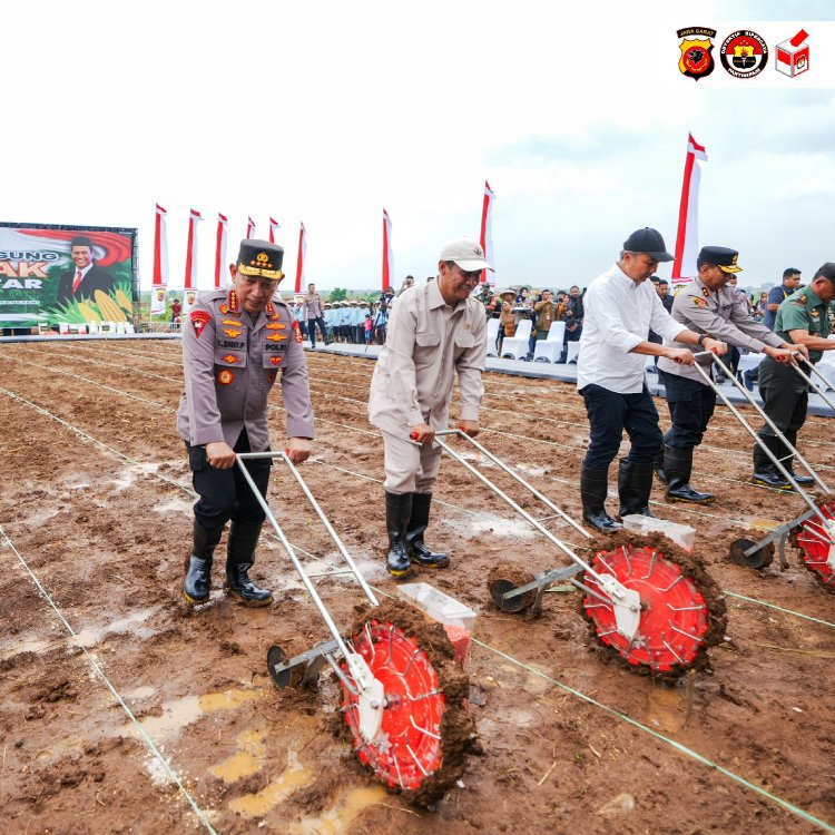 Gerakan Satu Juta Hektare Jagung,  Sinergi Polri dan Kementrian Pertanian Wujudkan Swasembada Pangan 2025