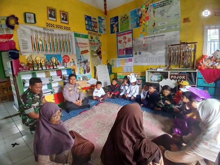 Police Goes To School, Bhabinkamtibmas Polsek Sukaraja Laksanakan Pembinaan Siswa Paud