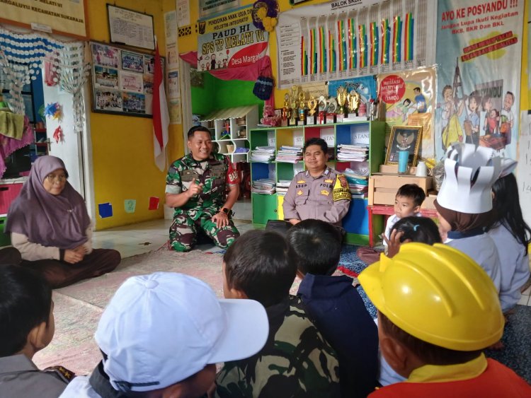 Police Goes To School, Bhabinkamtibmas Polsek Sukaraja Laksanakan Pembinaan Siswa Paud