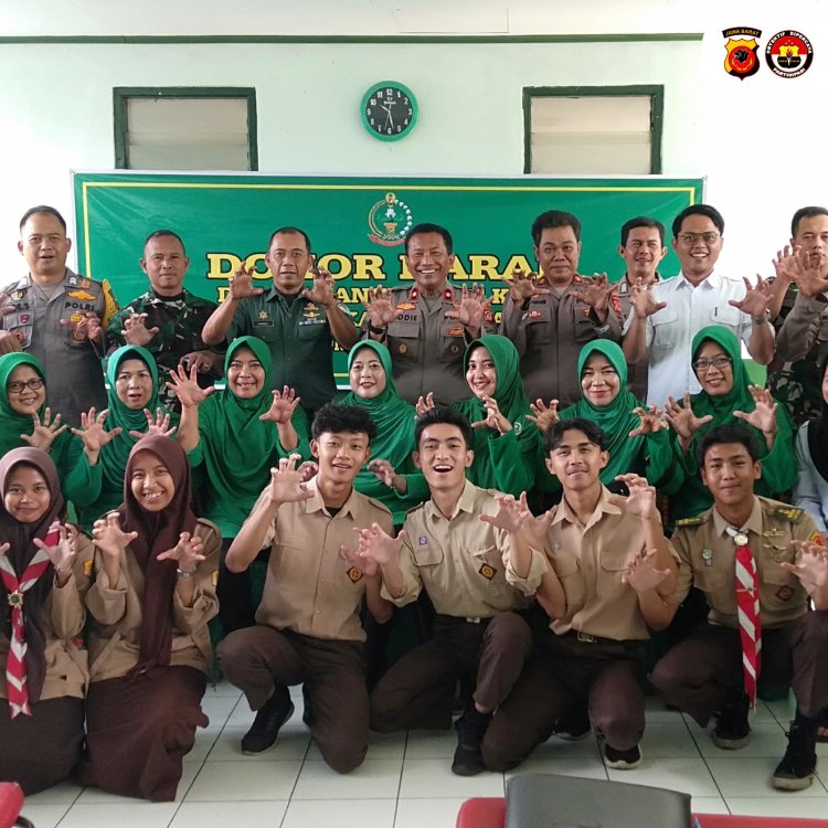 Sinergitas TNI -Polri Dalam Aksi Donor Darah Dalam Rangka HUT Persit Kartika Chandra ke-79