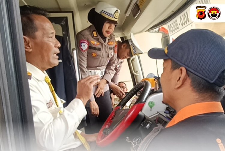 Sat Lantas Polresta Bogor dan Dishub Lakukan Ramp Check Guna Cegah Kecelakaan Saat Libur Panjang