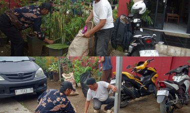 Perangkat Desa Semplak Gelar Jumat Bersih, Kantor Desa Jadi Sasaran Utama